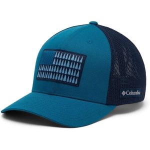 Columbia Unisex Adult PFG Logo Mesh Ball Cap(Phoenix Blue/Collegiate Navy)