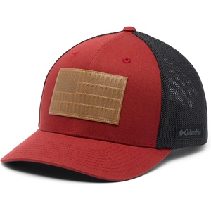 Columbia Unisex Adult PFG Logo Mesh Ball Cap(Red Oxide/Black)