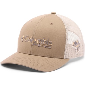 Columbia Unisex Adult PFG Logo Mesh Ball Cap(Truffle/Black/Camo/Bass)