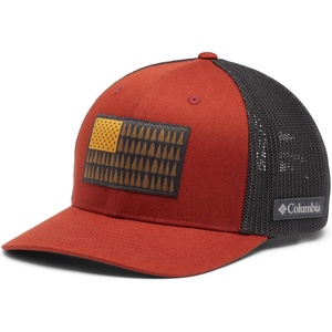 Columbia Unisex Adult PFG Logo Mesh Ball Cap(Warp Red/Shark)
