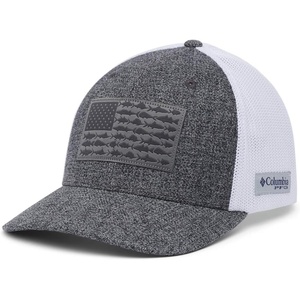 Columbia Unisex Adult PFG Logo Mesh Ball Cap(White)