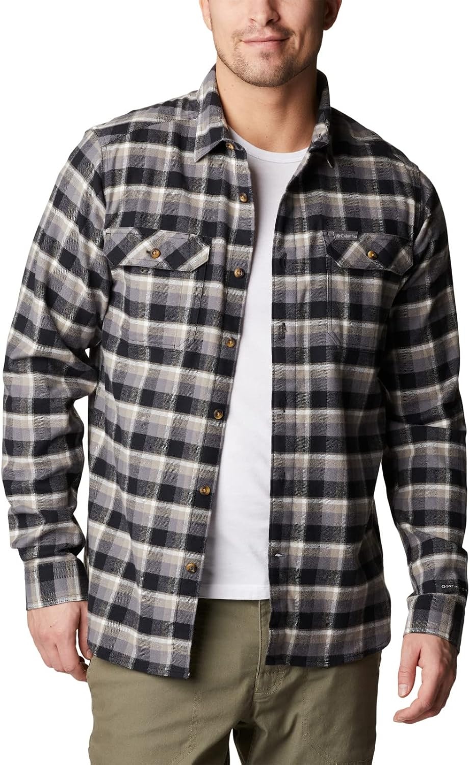 image:imageColumbia Flare Gun Stretch FlannelBlack Shadow Plaid