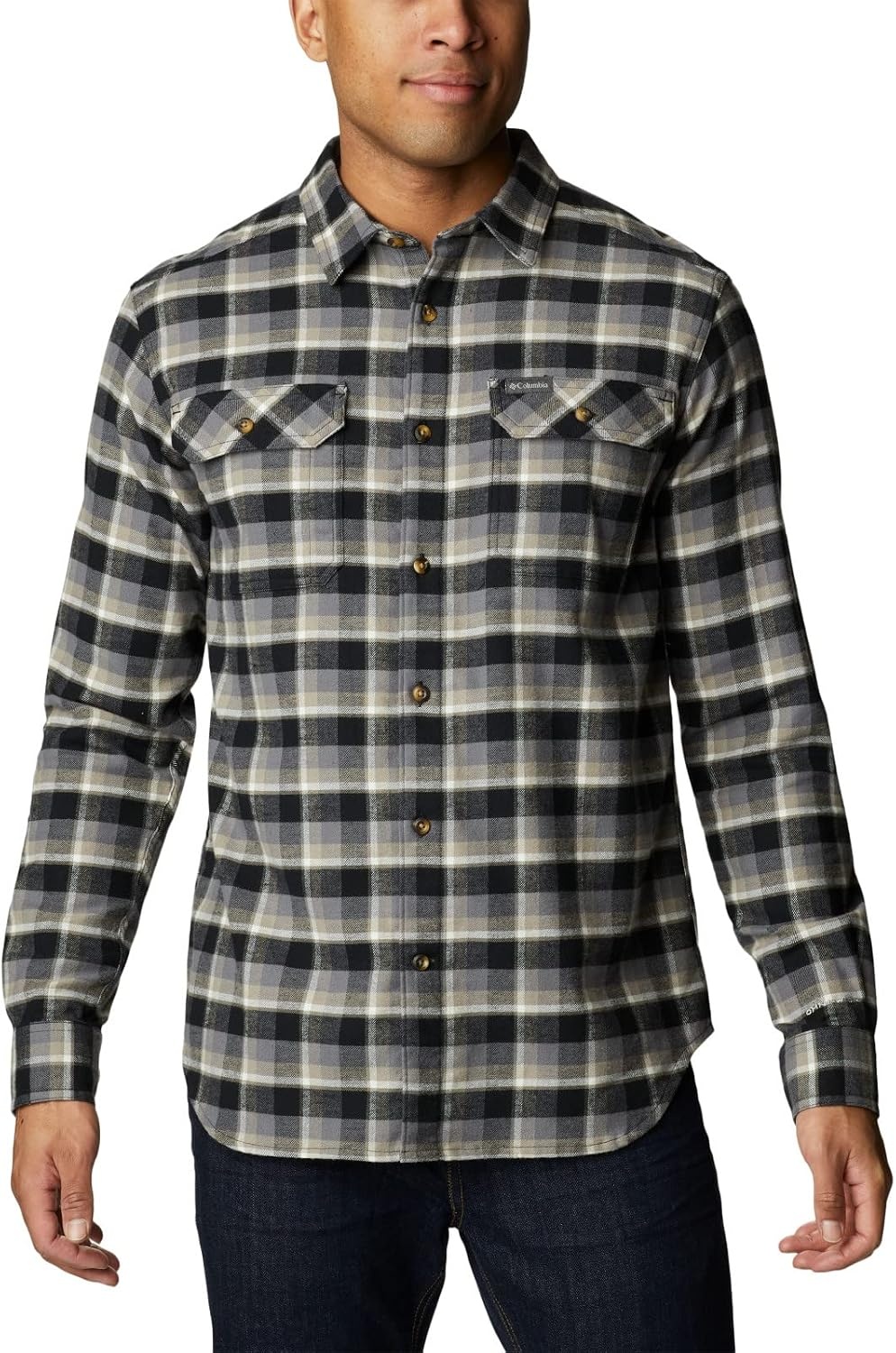 image:imageColumbia Flare Gun Stretch FlannelBlack Shadow Plaid