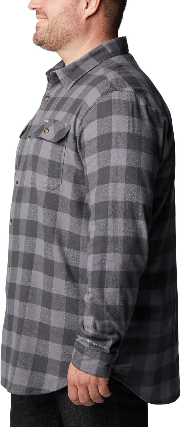 image:imageColumbia Flare Gun Stretch FlannelCity Grey Twill Buffalo Check