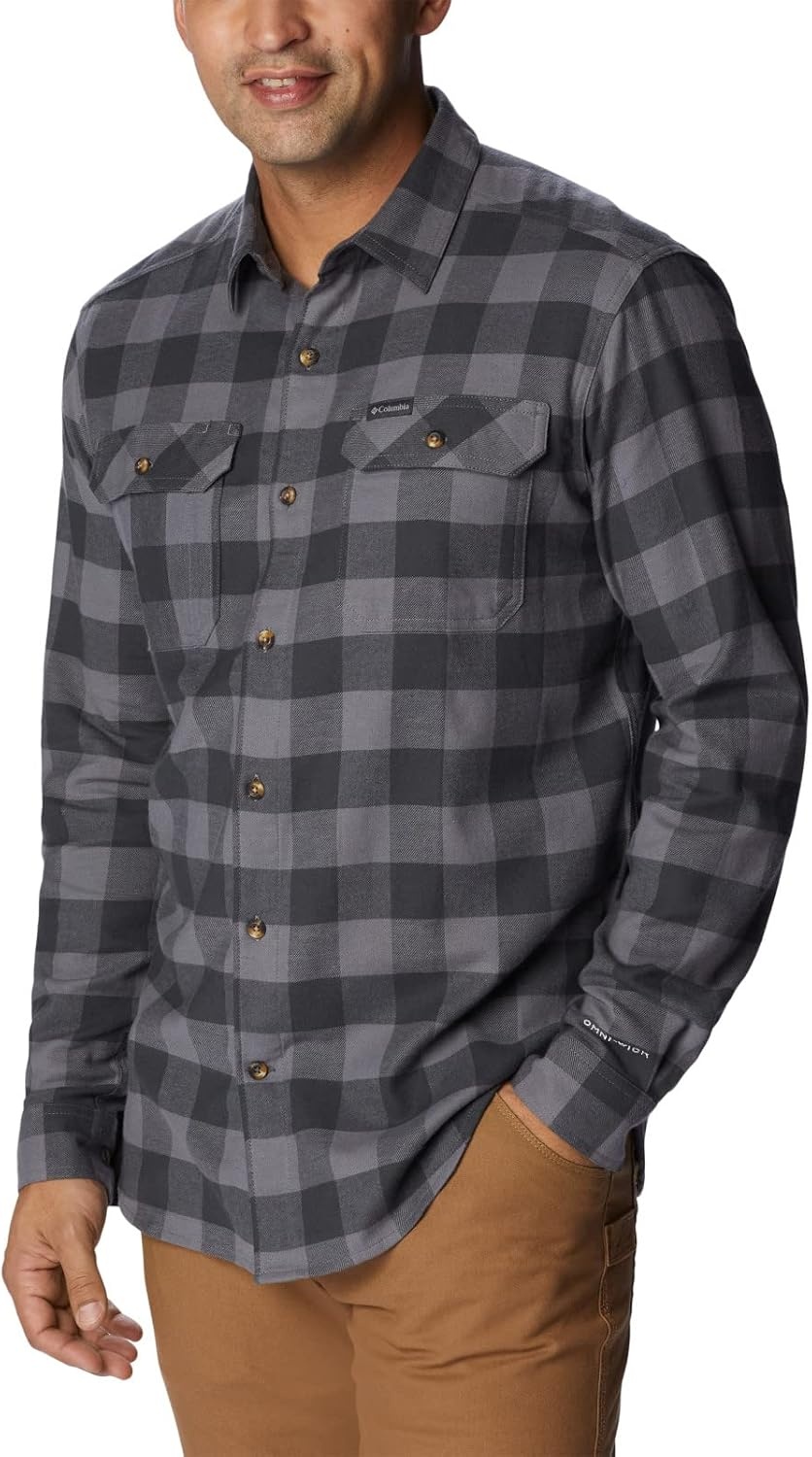 image:imageColumbia Flare Gun Stretch FlannelCity Grey Twill Buffalo Check