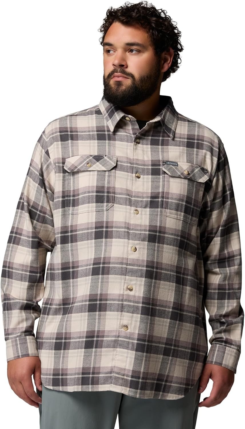 image:imageColumbia Flare Gun Stretch FlannelDark StoneDispersed Plaid