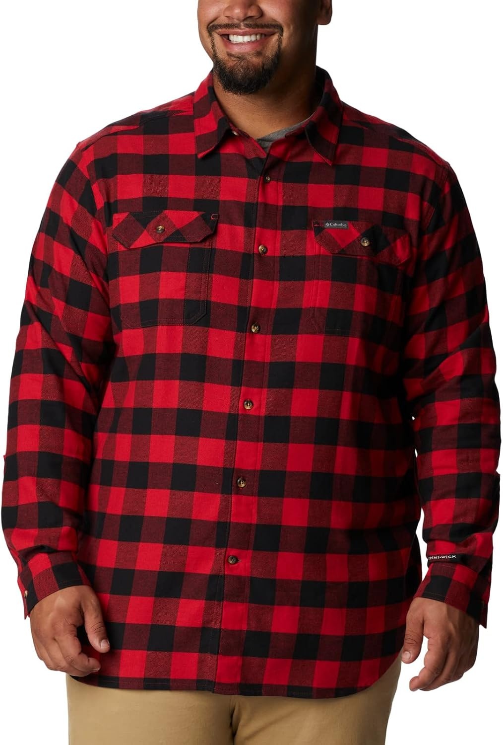 image:imageColumbia Flare Gun Stretch FlannelMountain Red Twill Buffalo Check