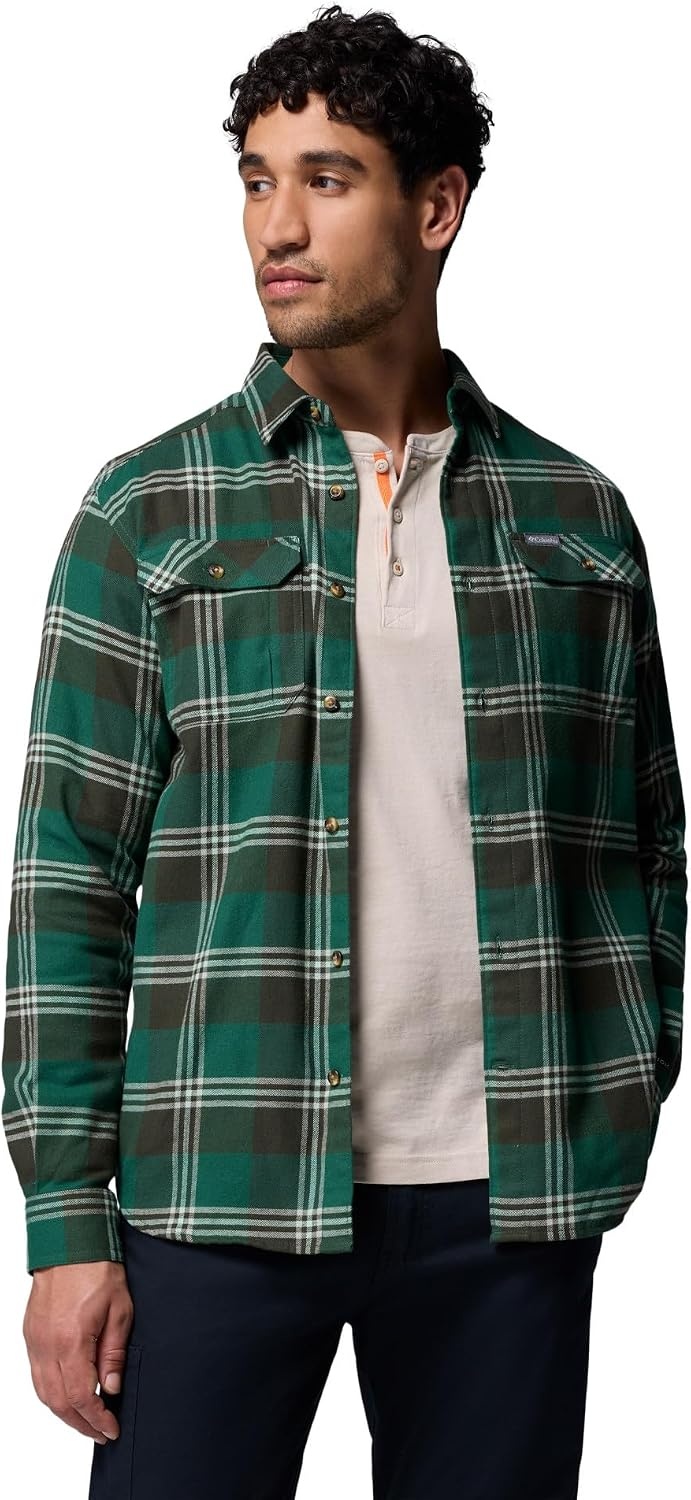 image:imageColumbia Flare Gun Stretch FlannelRain Forest Trails Edge Plaid