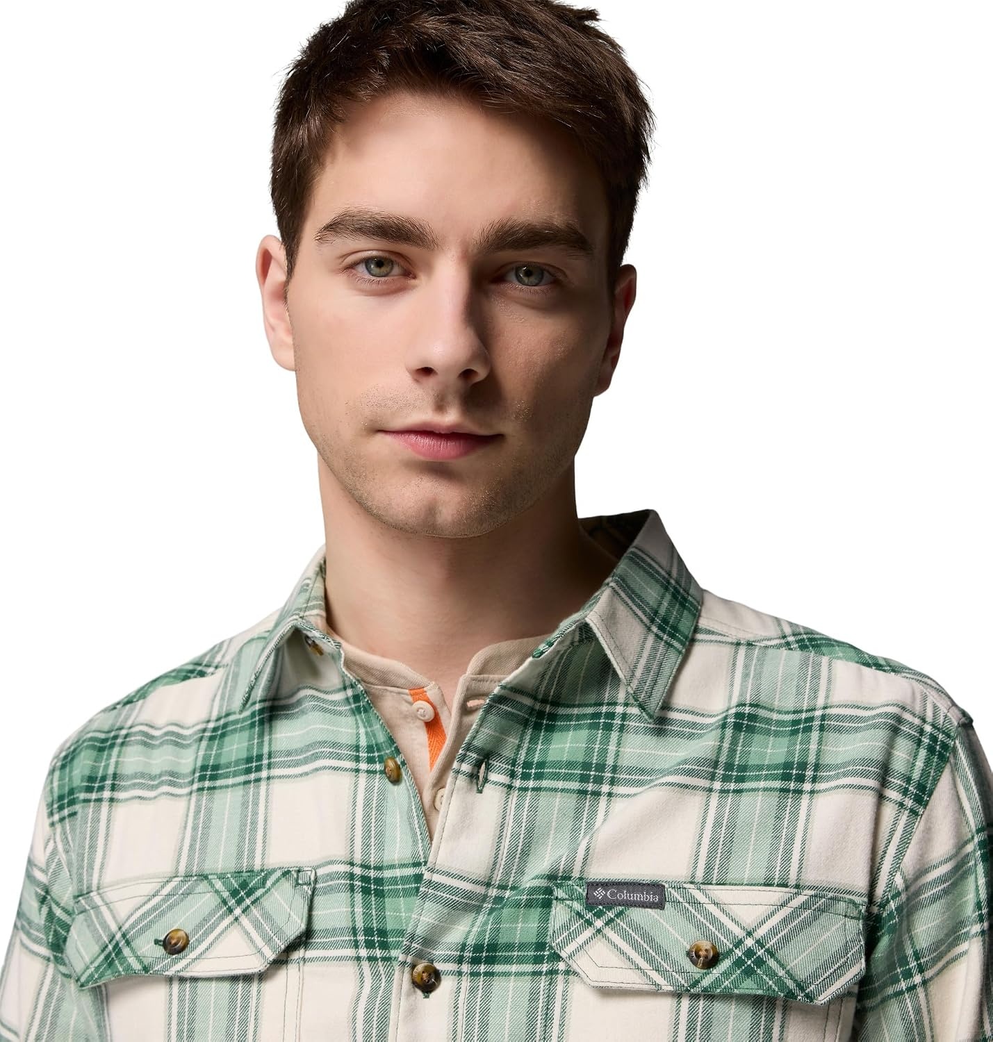 image:imageColumbia Flare Gun Stretch FlannelRain Forest Two Lane Tartan