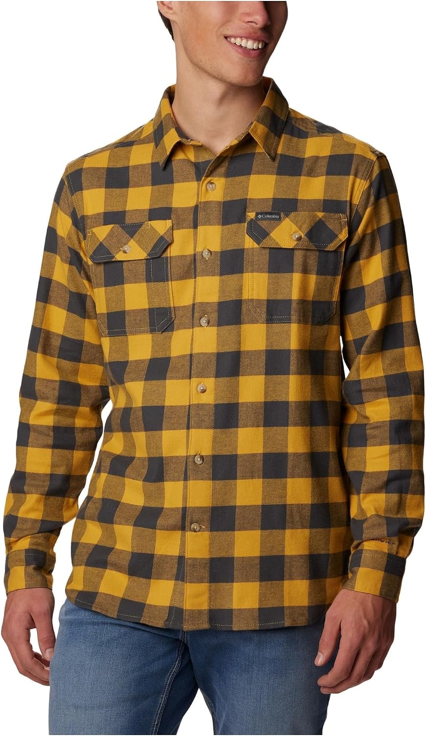image:imageColumbia Flare Gun Stretch FlannelRaw Honey Buffalo Check