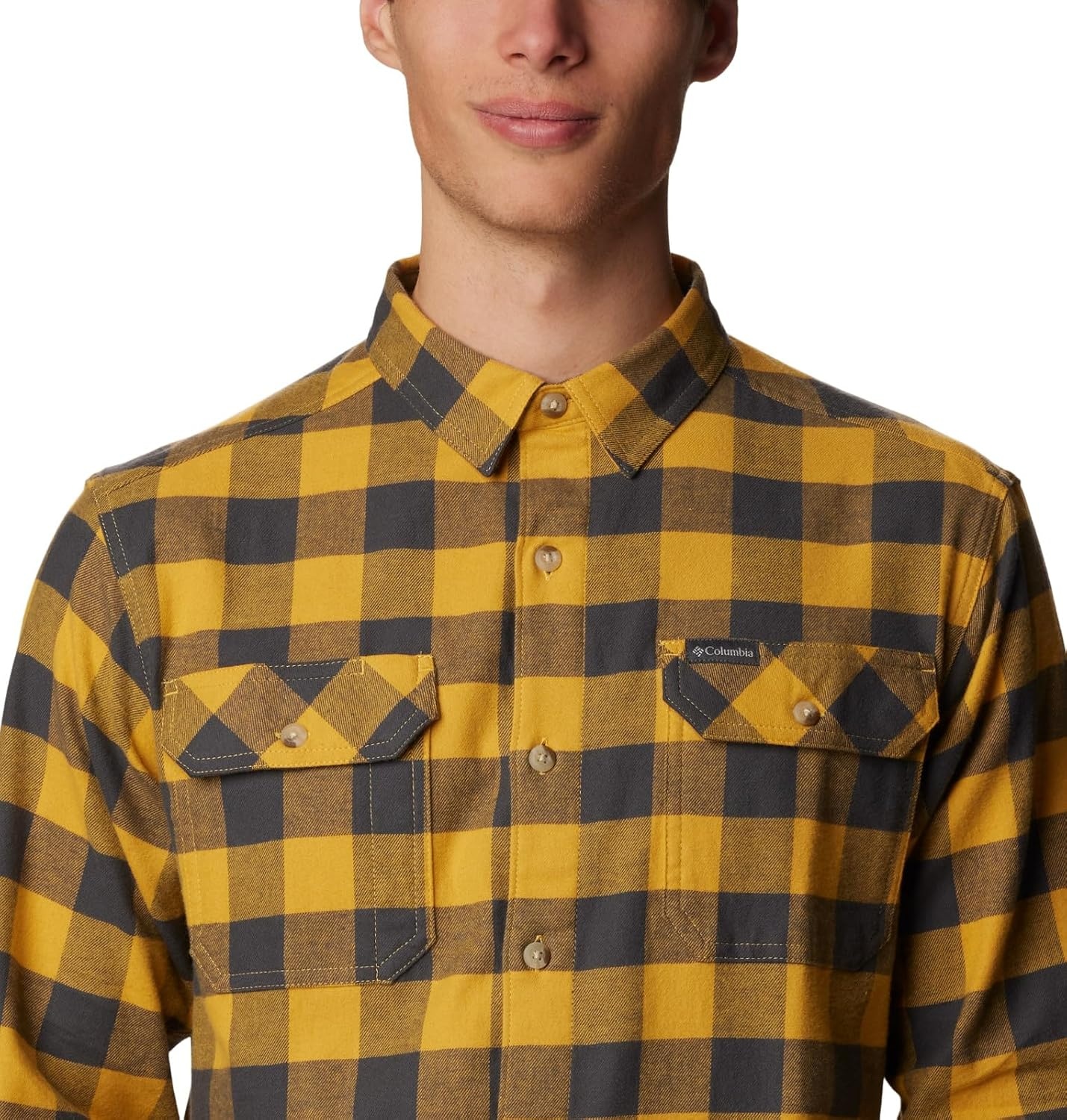 image:imageColumbia Flare Gun Stretch FlannelRaw Honey Buffalo Check