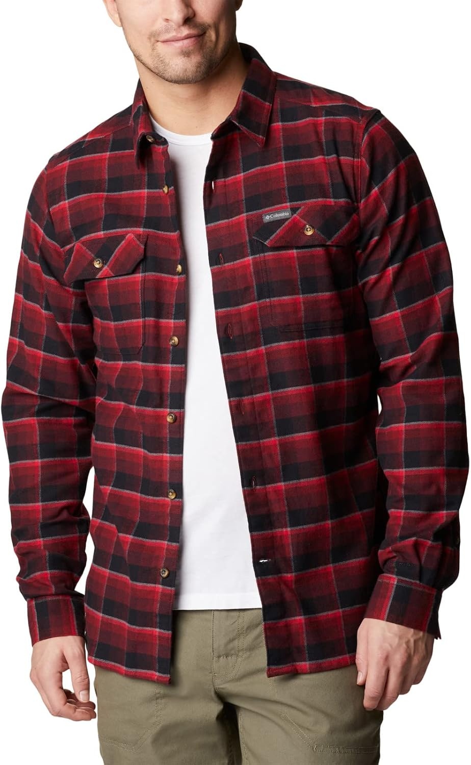image:imageColumbia Flare Gun Stretch FlannelRed Jasper Shadow Plaid