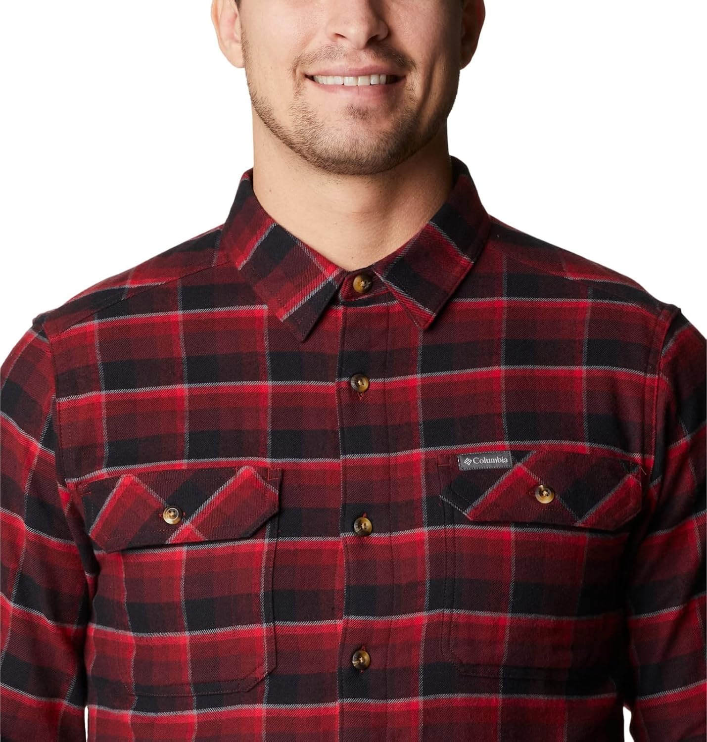 image:imageColumbia Flare Gun Stretch FlannelRed Jasper Shadow Plaid