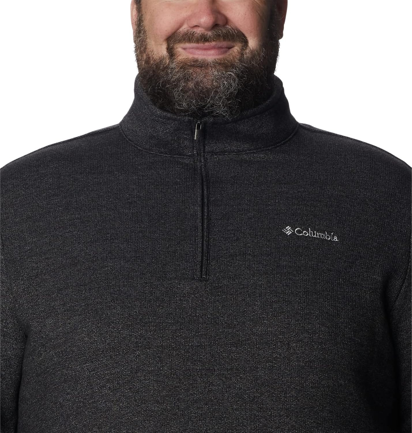 image:imageColumbia Mens Big Great Hart Mountain III Big amp Tall Half ZipBlack Heather