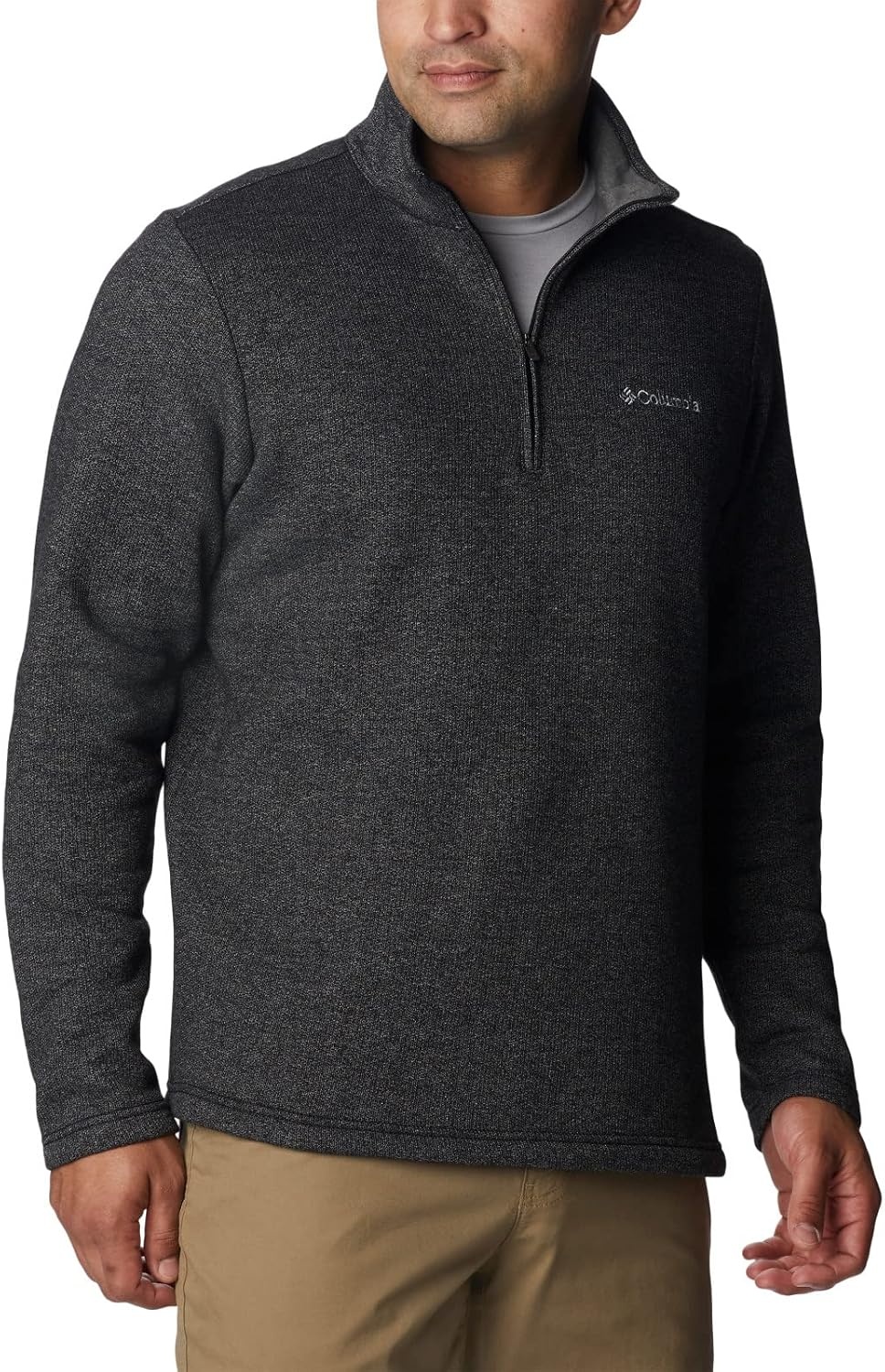 image:imageColumbia Mens Big Great Hart Mountain III Big amp Tall Half ZipBlack Heather