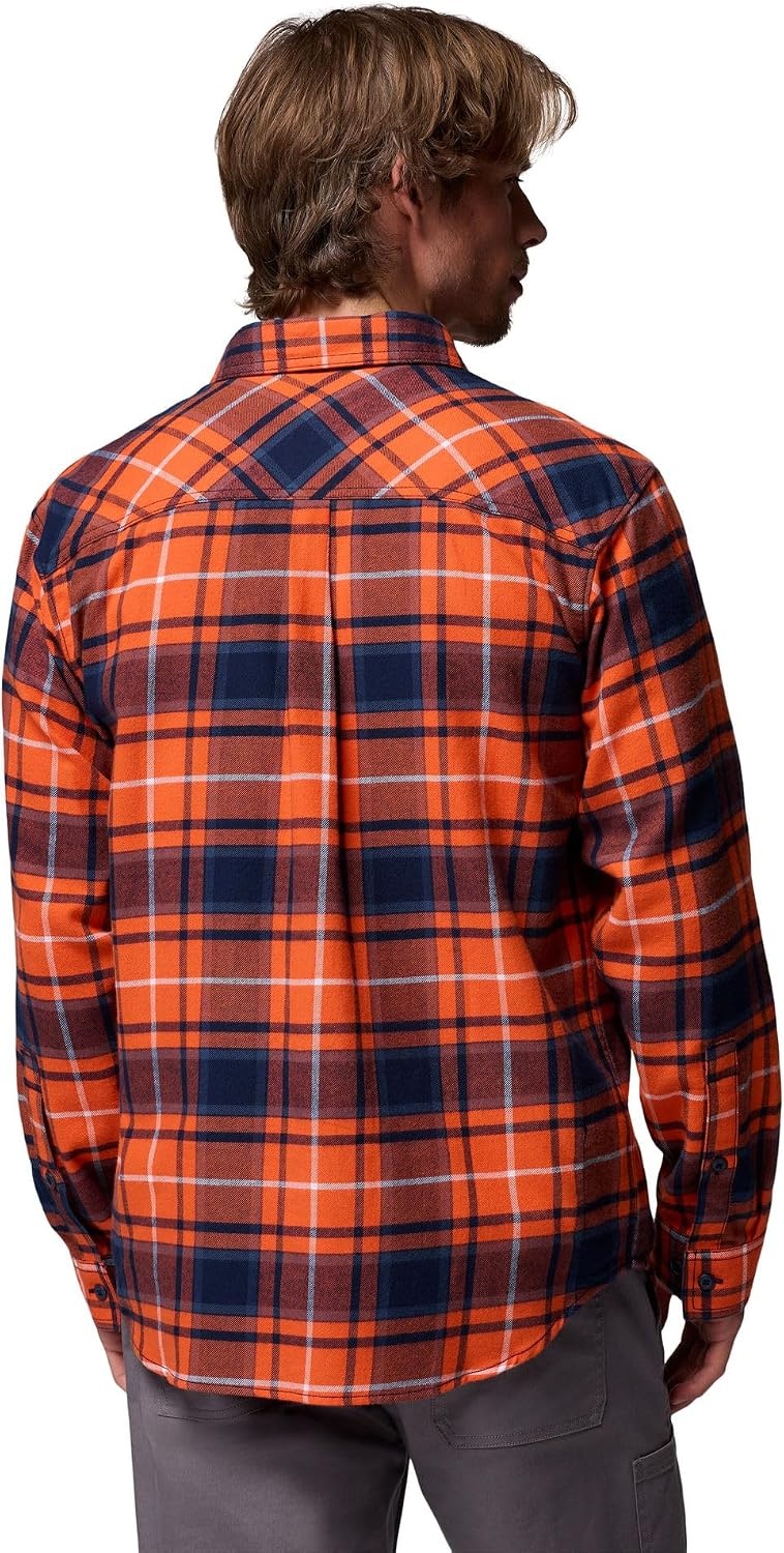 image:imageColumbia Mens Collegiate Flare Gun Flannel Long Sleeve ShirtAub Spark Orange Tartan