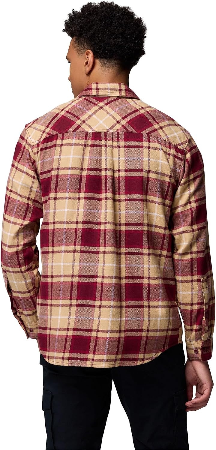image:imageColumbia Mens Collegiate Flare Gun Flannel Long Sleeve ShirtFsu Cabernet Tartan
