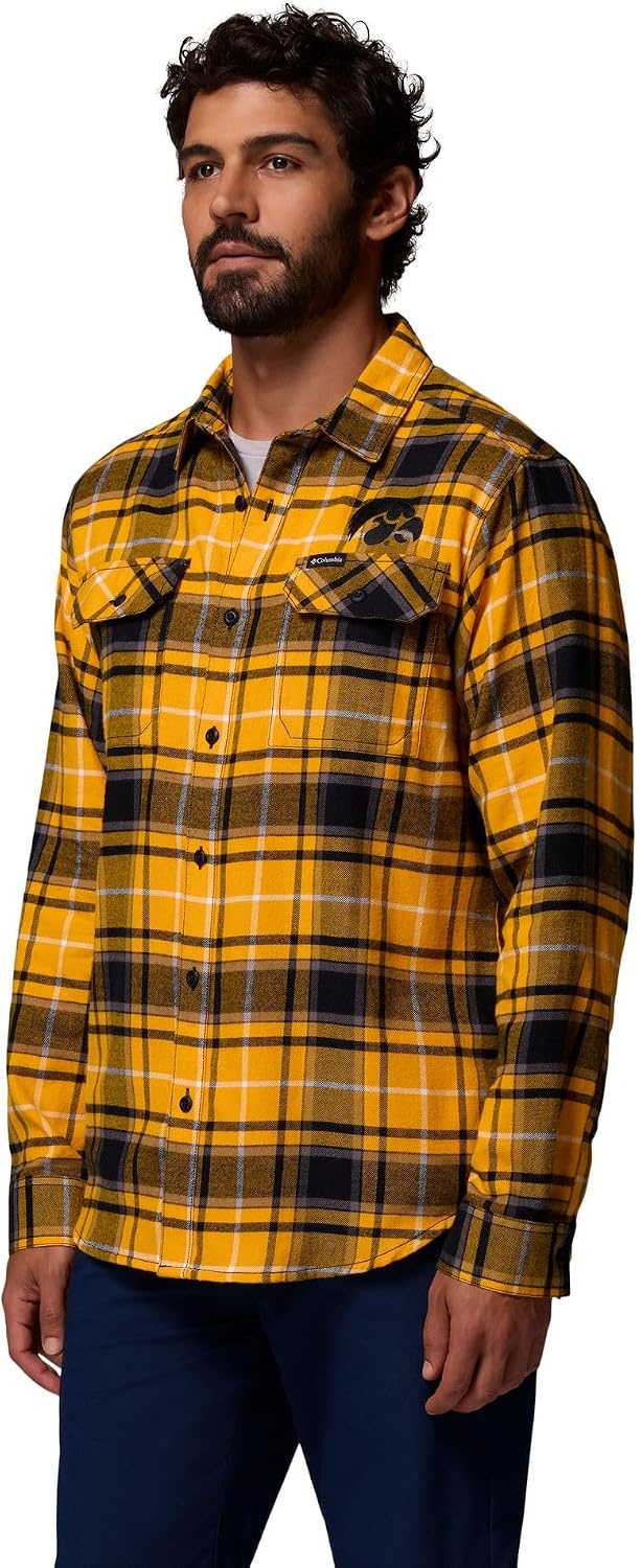 image:imageColumbia Mens Collegiate Flare Gun Flannel Long Sleeve ShirtIw Mlb Gold Tartan