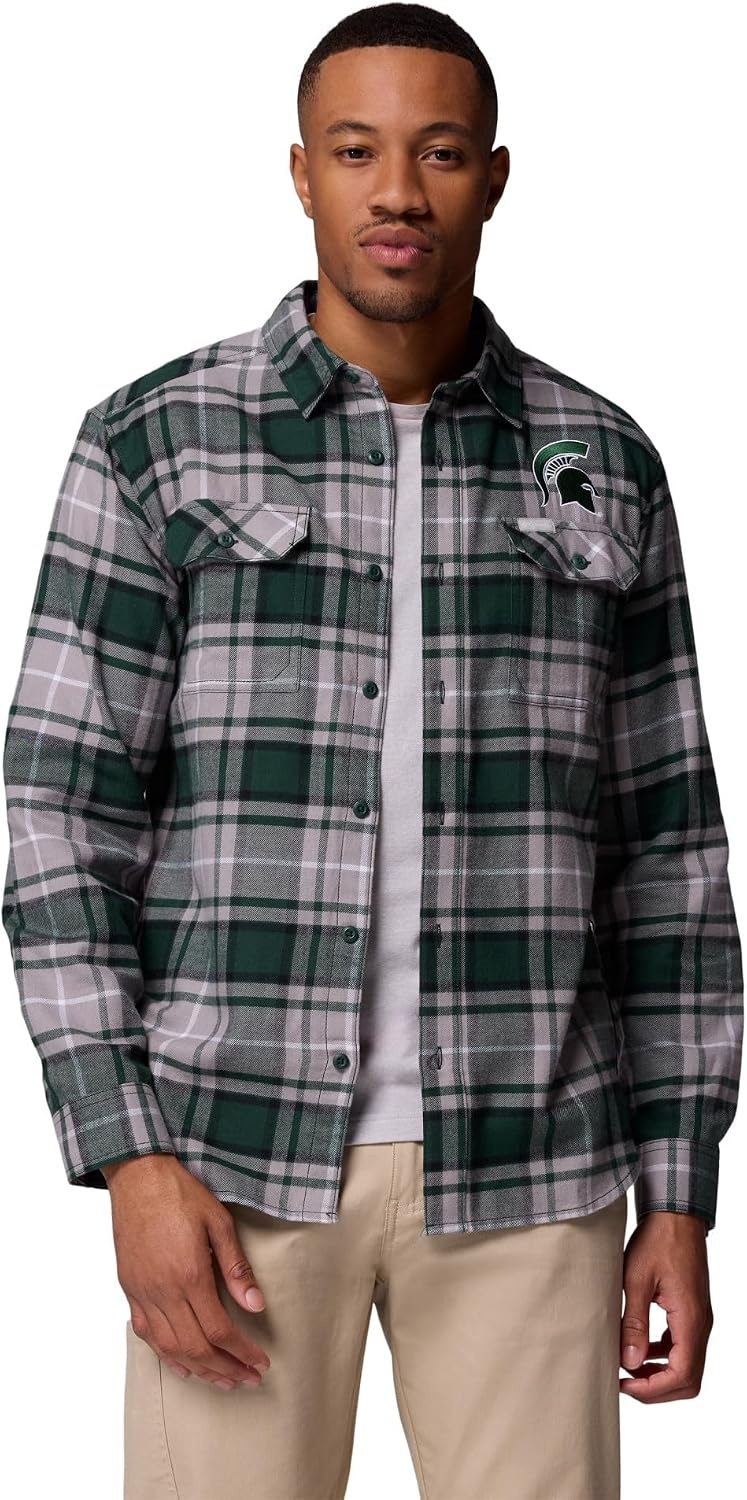 image:imageColumbia Mens Collegiate Flare Gun Flannel Long Sleeve ShirtMs Spruce Tartan