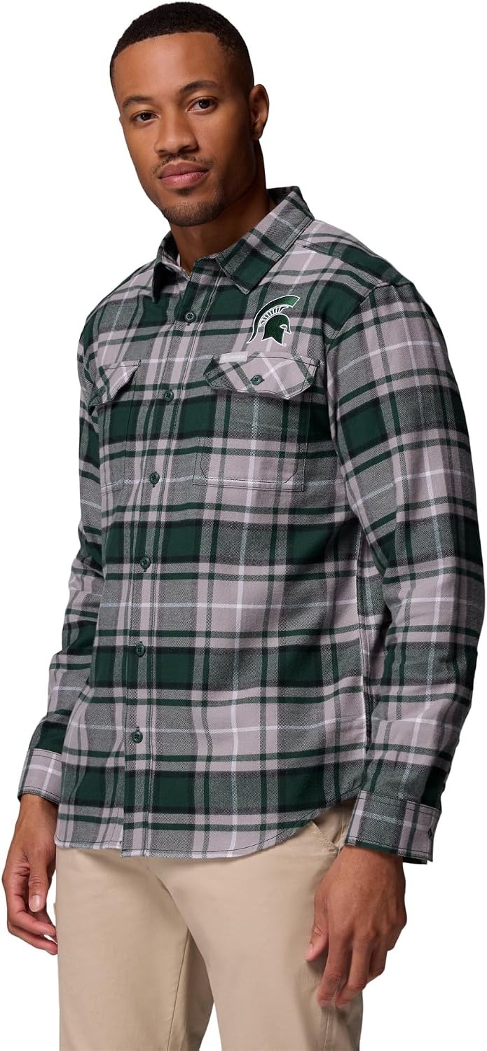 image:imageColumbia Mens Collegiate Flare Gun Flannel Long Sleeve ShirtMs Spruce Tartan