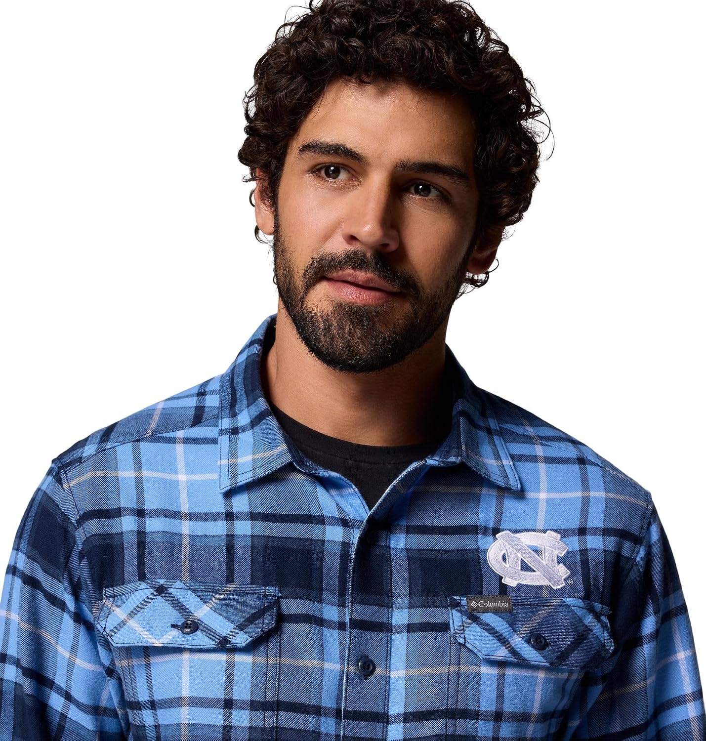 image:imageColumbia Mens Collegiate Flare Gun Flannel Long Sleeve ShirtNc White Cap Tartan