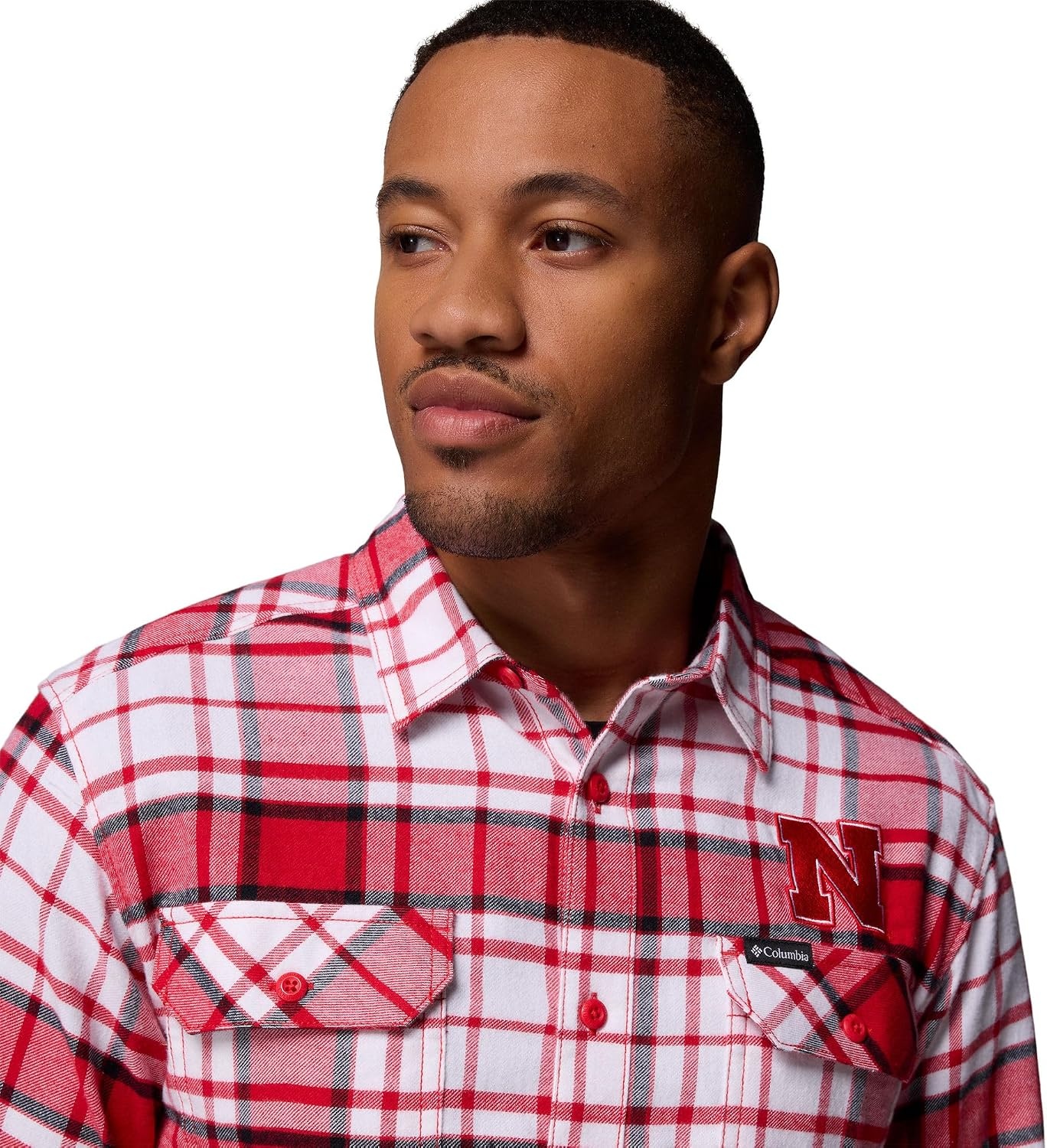 image:imageColumbia Mens Collegiate Flare Gun Flannel Long Sleeve ShirtNeb Bright Red Tartan