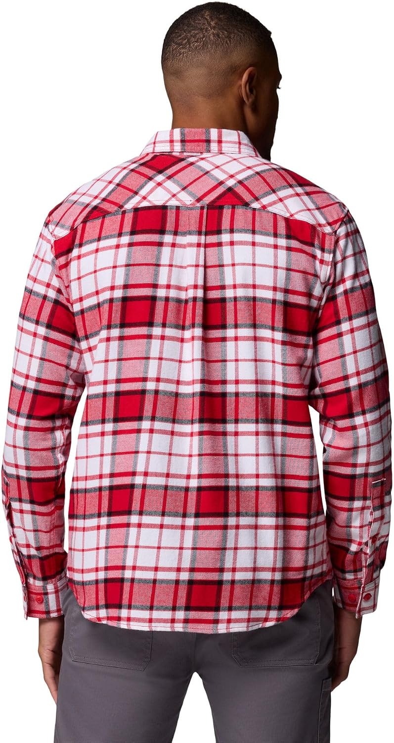 image:imageColumbia Mens Collegiate Flare Gun Flannel Long Sleeve ShirtNeb Bright Red Tartan