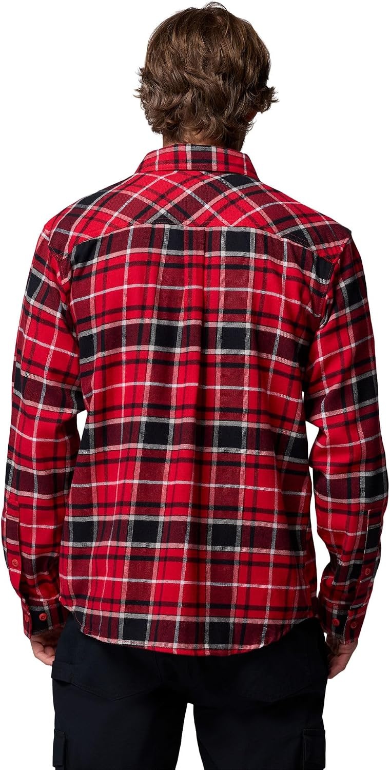 image:imageColumbia Mens Collegiate Flare Gun Flannel Long Sleeve ShirtOs Intense Red Tartan