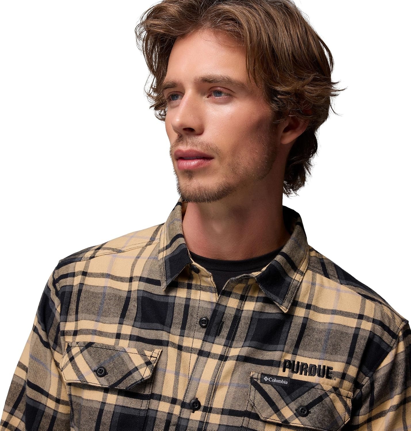 image:imageColumbia Mens Collegiate Flare Gun Flannel Long Sleeve ShirtPd Sierra Tan Tartan