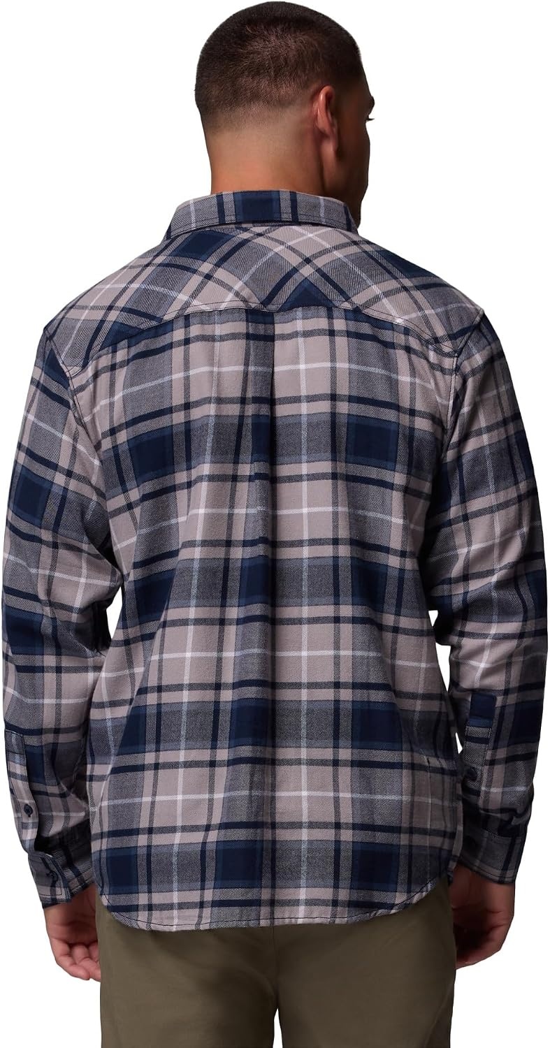 image:imageColumbia Mens Collegiate Flare Gun Flannel Long Sleeve ShirtPsu Collegiate Navy Tartan
