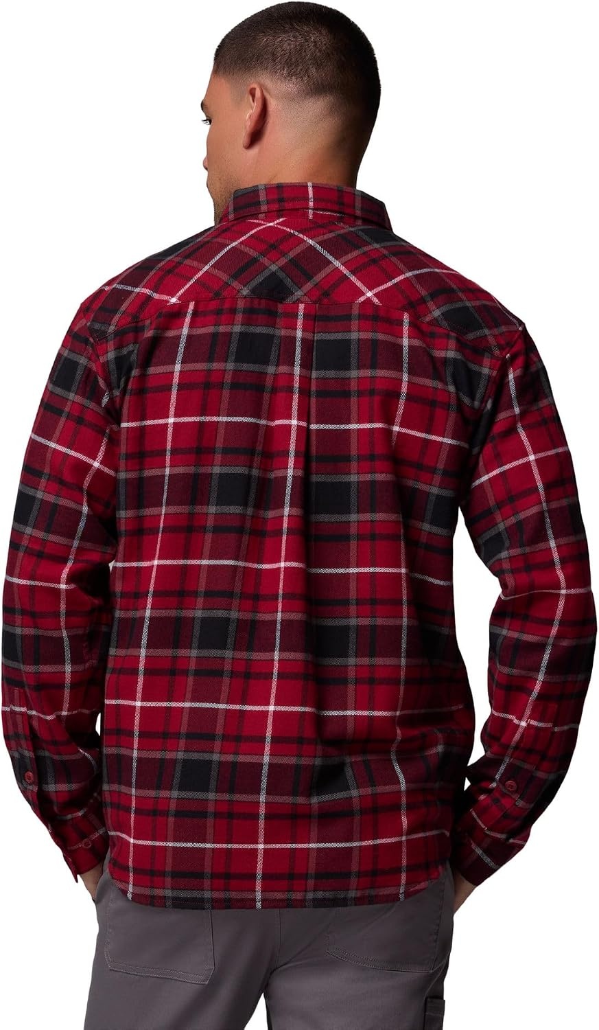 image:imageColumbia Mens Collegiate Flare Gun Flannel Long Sleeve ShirtSc Beet Tartan
