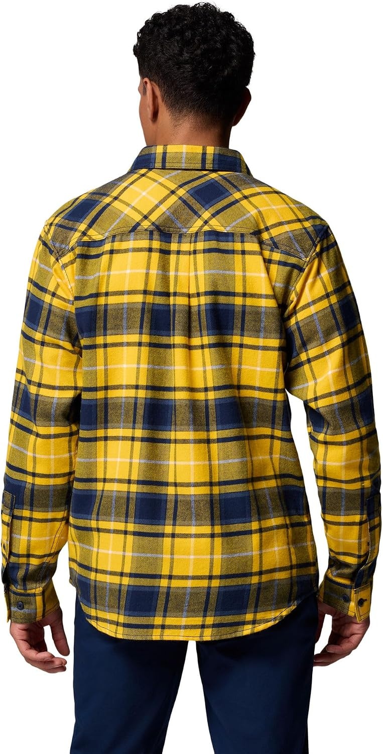 image:imageColumbia Mens Collegiate Flare Gun Flannel Long Sleeve ShirtUm Yellow Tartan
