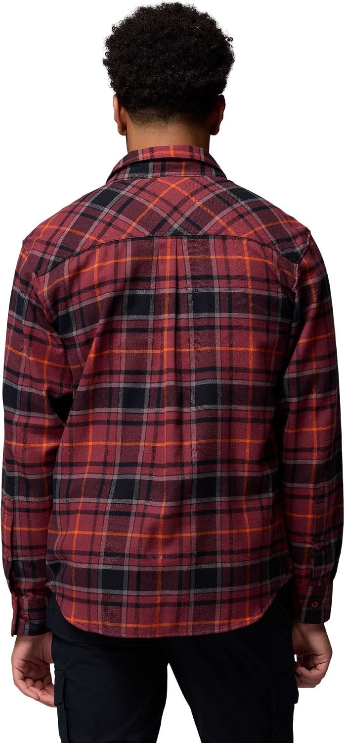 image:imageColumbia Mens Collegiate Flare Gun Flannel Long Sleeve ShirtVt Deep Maroon Tartan