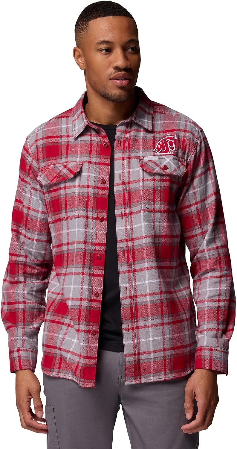 image:imageColumbia Mens Collegiate Flare Gun Flannel Long Sleeve ShirtWaz Red Velvet Tartan