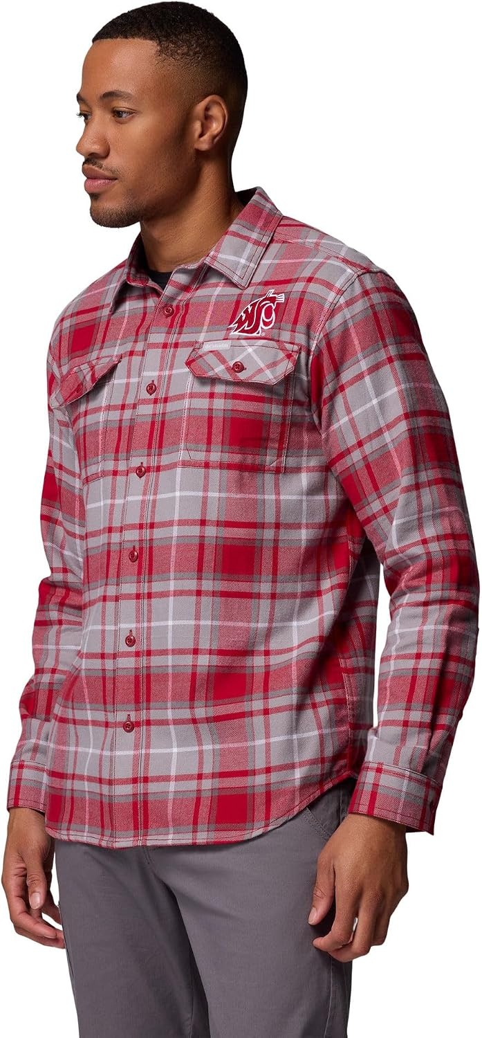 image:imageColumbia Mens Collegiate Flare Gun Flannel Long Sleeve ShirtWaz Red Velvet Tartan