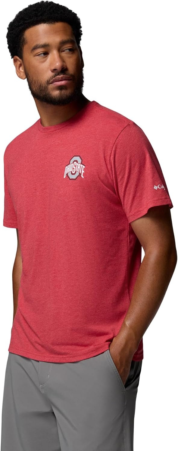 image:imageColumbia Mens Collegiate PFG Tee Short SleeveOs Intense Red Heather