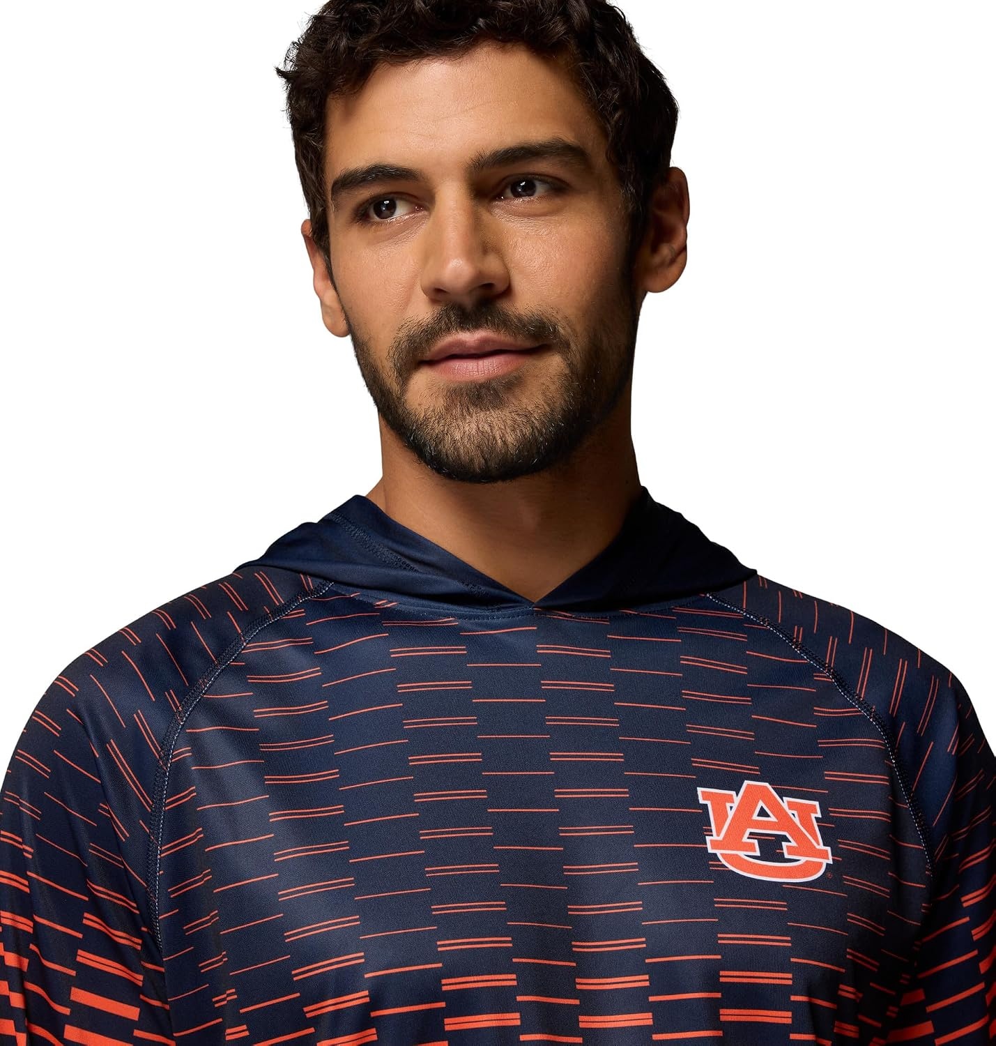 image:imageColumbia Mens Collegiate Super Terminal Tackle HoodieAub Collegiate NavySpark Orange