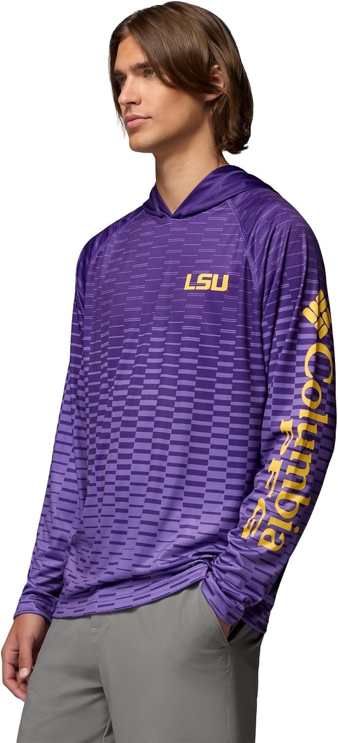 image:imageColumbia Mens Collegiate Super Terminal Tackle HoodieLsu Vivid Purple