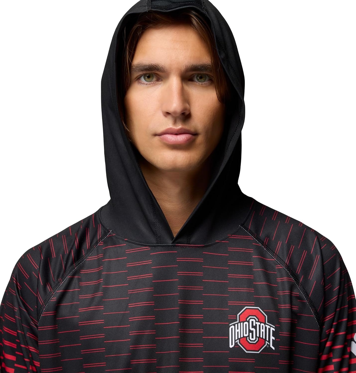 image:imageColumbia Mens Collegiate Super Terminal Tackle HoodieOs BlackIntense Red