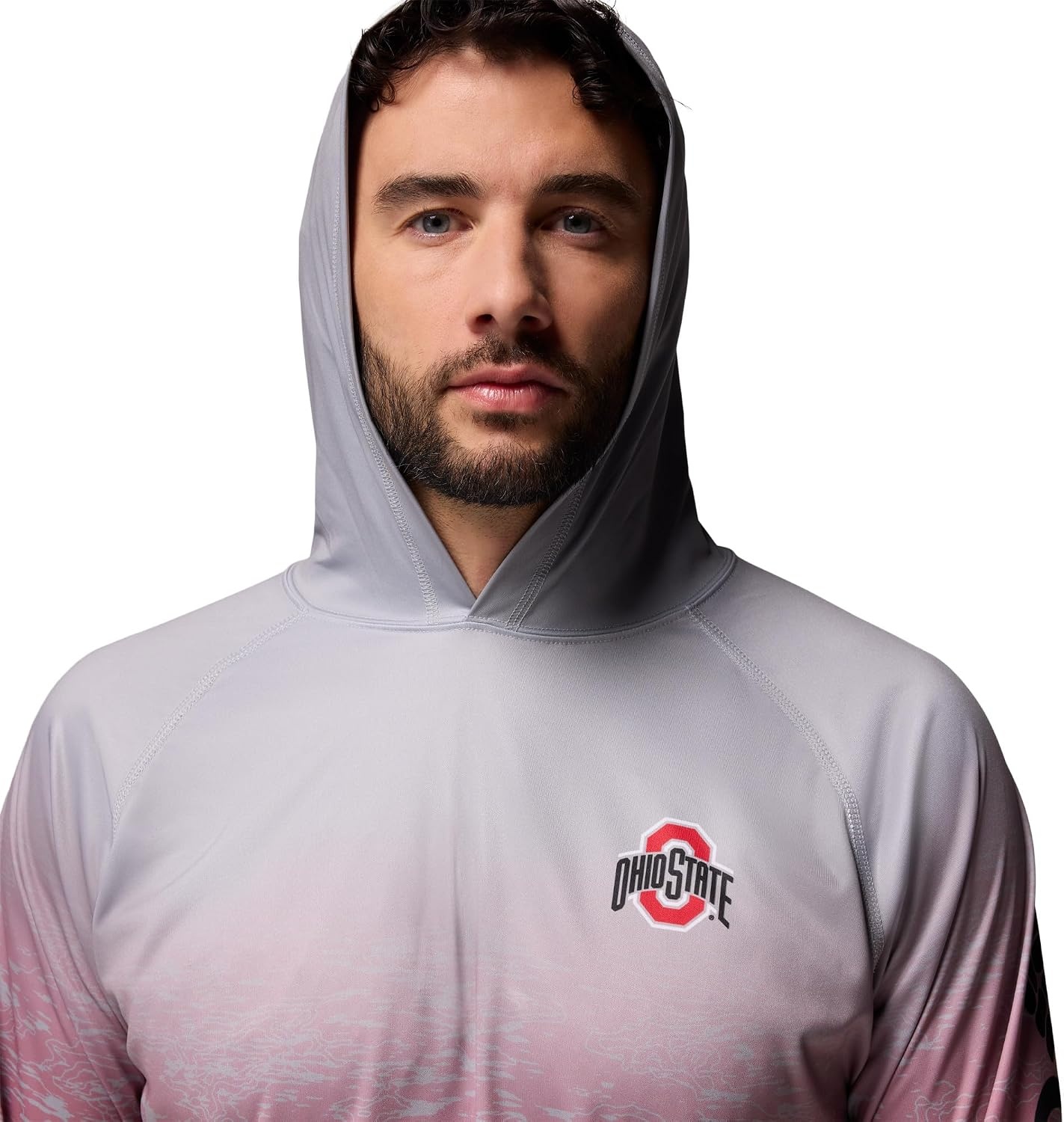 image:imageColumbia Mens Collegiate Super Terminal Tackle HoodieOs Columbia GreyIntense Red