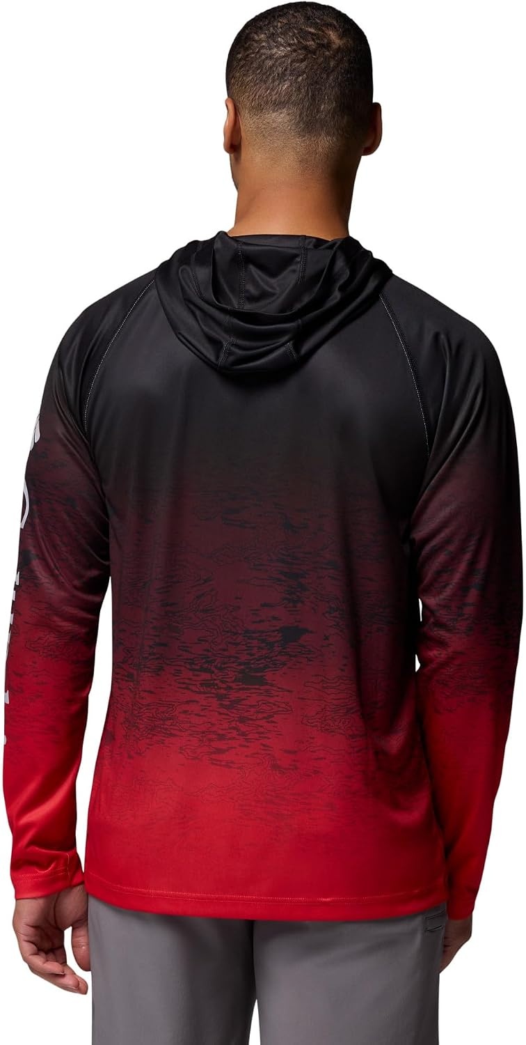 image:imageColumbia Mens Collegiate Super Terminal Tackle HoodieUga BlackBright Red