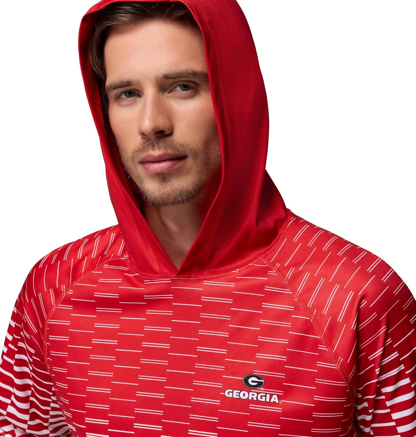image:imageColumbia Mens Collegiate Super Terminal Tackle HoodieUga Bright RedWhite