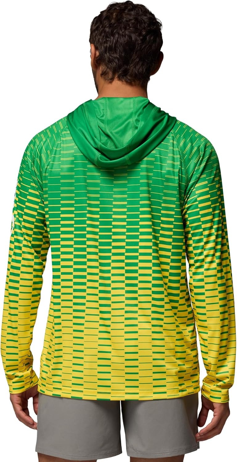 image:imageColumbia Mens Collegiate Super Terminal Tackle HoodieUo Fuse GreenYellow Glo