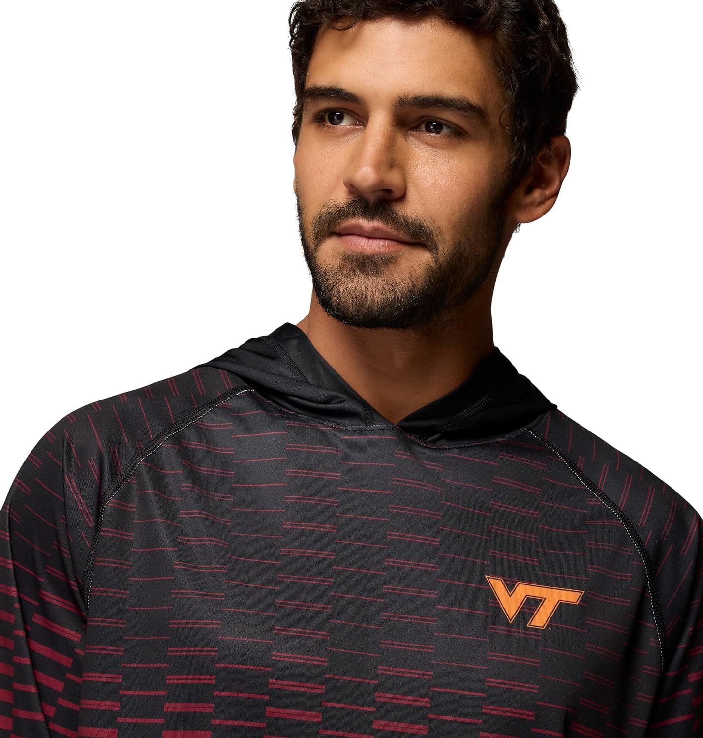 image:imageColumbia Mens Collegiate Super Terminal Tackle HoodieVt BlackDeep Maroon