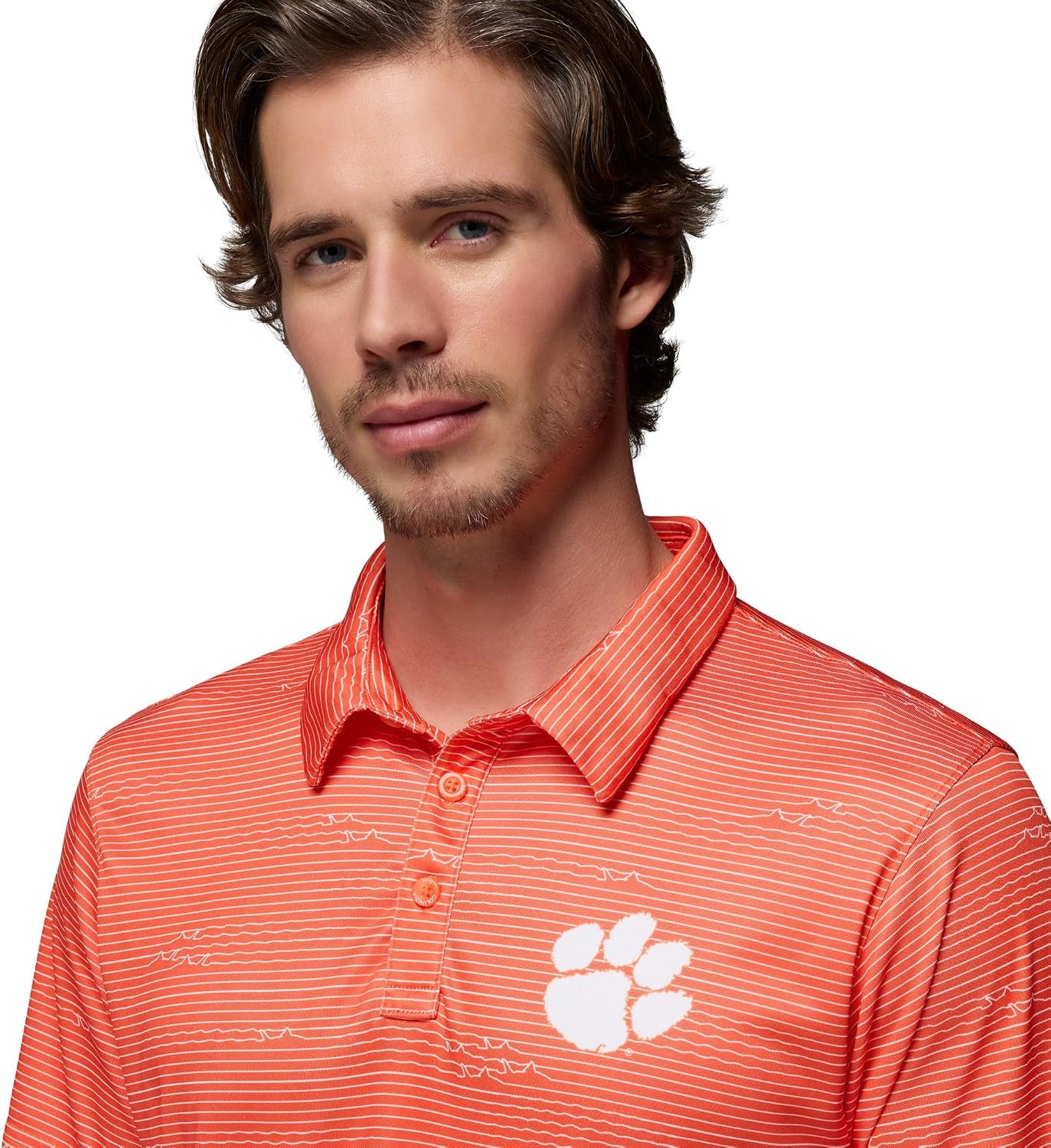 image:imageColumbia Mens Collegiate Super Terminal Tackle PoloCle Spark Orange
