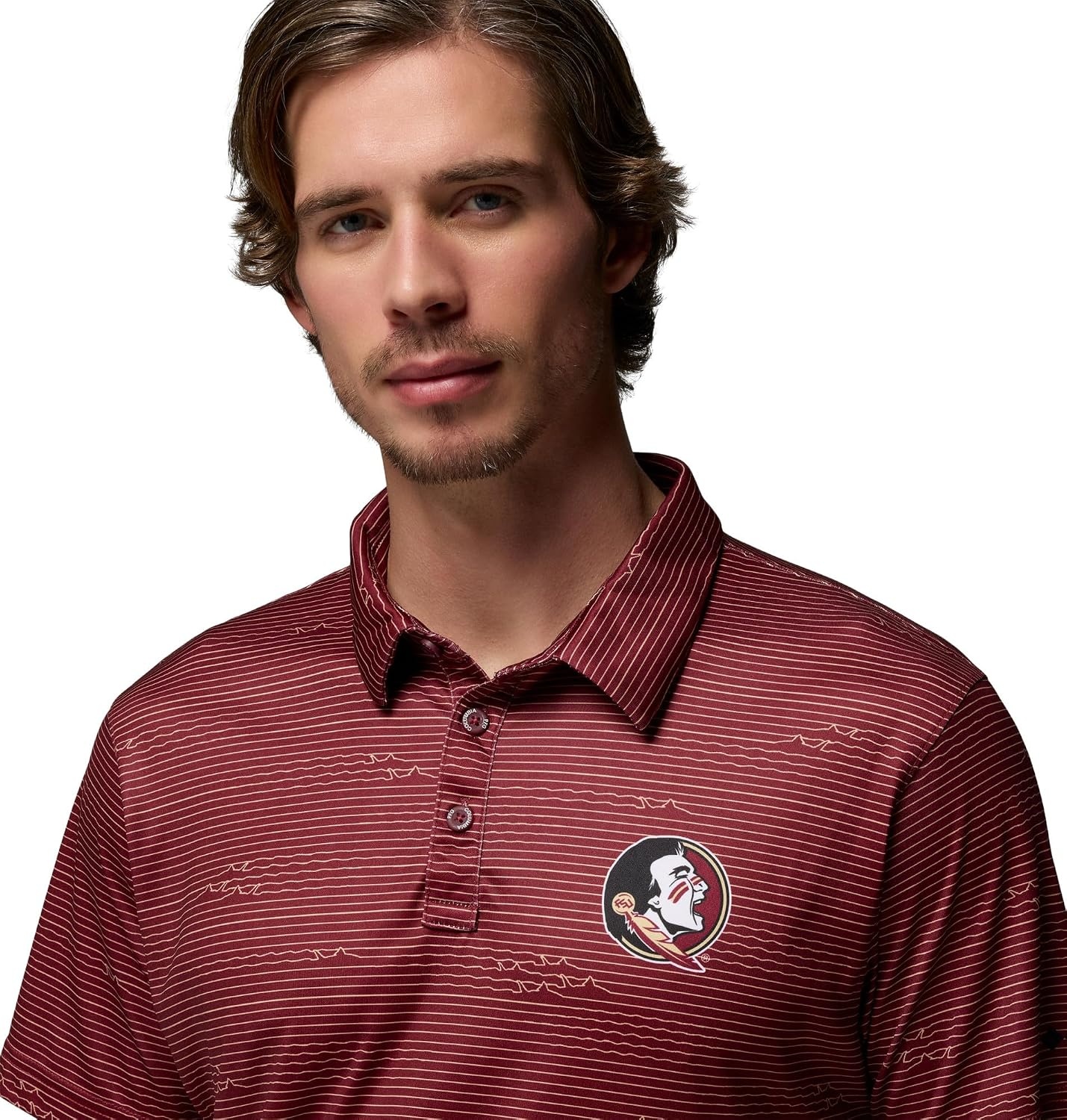image:imageColumbia Mens Collegiate Super Terminal Tackle PoloFsu Cabernet
