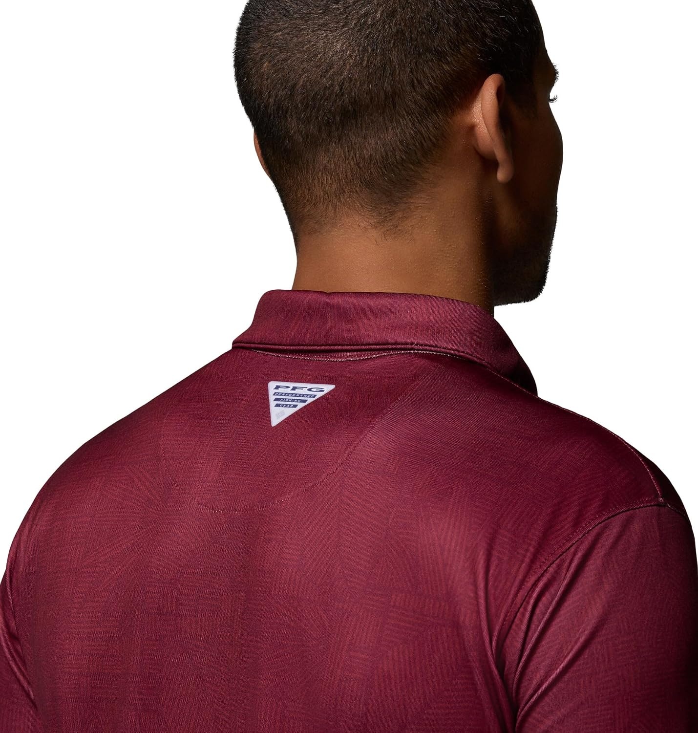 image:imageColumbia Mens Collegiate Super Terminal Tackle PoloFsu Cabernet Patchwork Palms