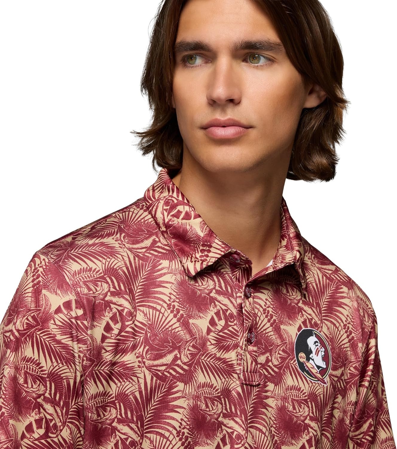 image:imageColumbia Mens Collegiate Super Terminal Tackle PoloFsu Cabernet Roosters