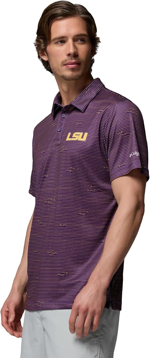 image:imageColumbia Mens Collegiate Super Terminal Tackle PoloLsu Vivid Purple