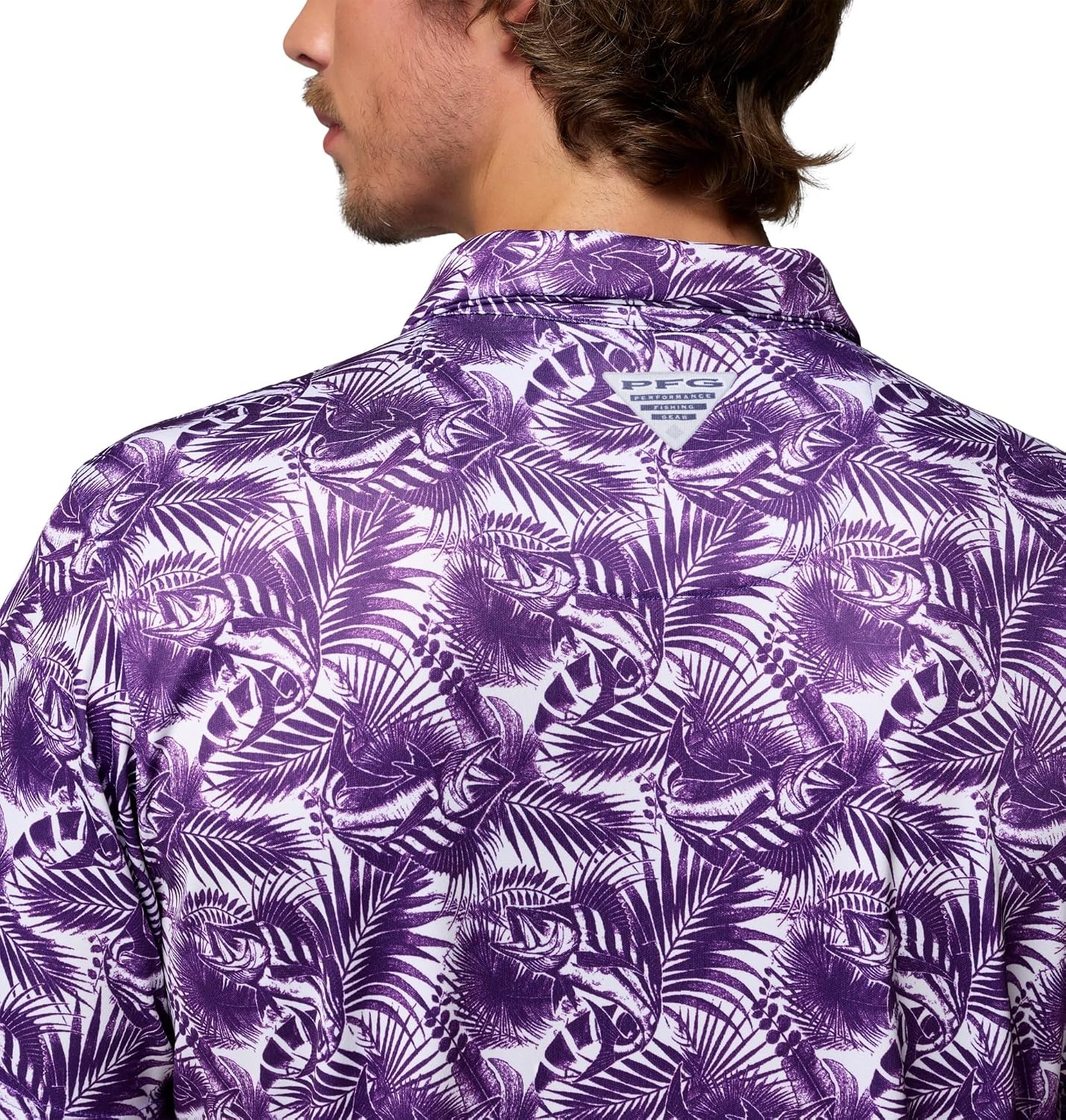 image:imageColumbia Mens Collegiate Super Terminal Tackle PoloLsu Vivid Purple Roosters